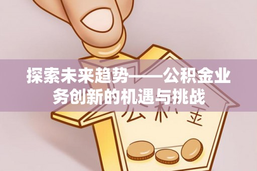 边坝探索未来趋势——公积金业务创新的机遇与挑战
