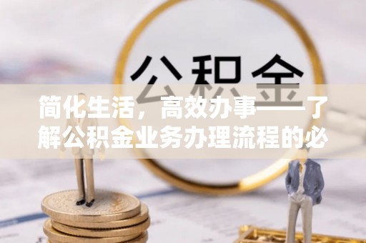 边坝简化生活，高效办事——了解公积金业务办理流程的必备指南