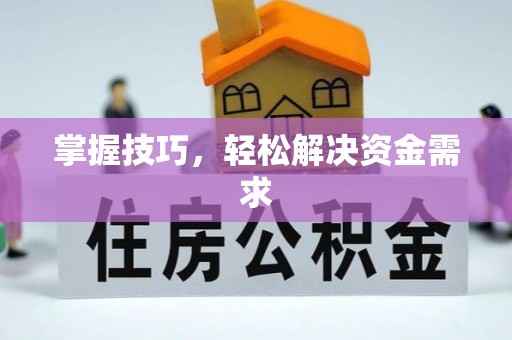 边坝掌握技巧，轻松解决资金需求