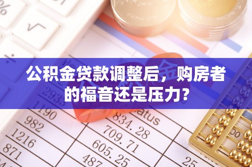 边坝公积金贷款调整后，购房者的福音还是压力？