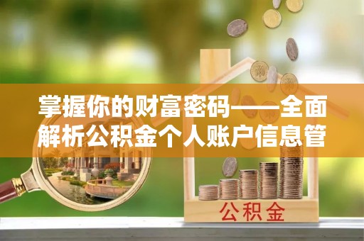 边坝掌握你的财富密码——全面解析公积金个人账户信息管理与优化