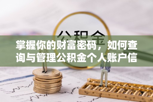 边坝掌握你的财富密码，如何查询与管理公积金个人账户信息
