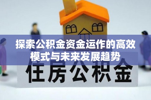 边坝探索公积金资金运作的高效模式与未来发展趋势