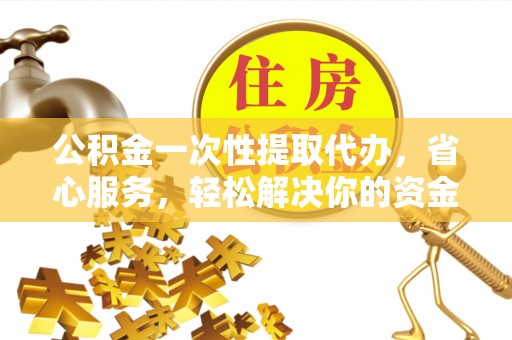 边坝公积金一次性提取代办，省心服务，轻松解决你的资金需求