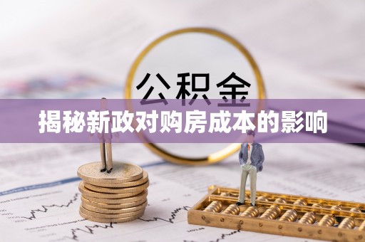 边坝揭秘新政对购房成本的影响